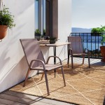 Πολυθρόνα Calan pakoworld μέταλλο σκούρo καφέ-textilene καφέ 55x75x90εκ Πολυθρόνα Calan pakoworld μέταλλο σκούρo καφέ-textilene καφέ 55x75x90εκ