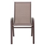 Πολυθρόνα Calan pakoworld μέταλλο σκούρo καφέ-textilene καφέ 55x75x90εκ Πολυθρόνα Calan pakoworld μέταλλο σκούρo καφέ-textilene καφέ 55x75x90εκ