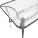 Τραπέζι Ensure pakoworld ανθρακί μέταλλο-tempered γυαλί 120x70x70εκ Τραπέζι Ensure pakoworld ανθρακί μέταλλο-tempered γυαλί 120x70x70εκ