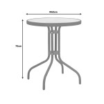 Τραπέζι Watson pakoworld μέταλλο σαμπανιζέ-γυαλί Φ60x70εκ Τραπέζι Watson pakoworld μέταλλο σαμπανιζέ-γυαλί Φ60x70εκ