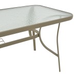 Τραπέζι Ensure pakoworld μέταλλο σαμπανιζέ-γυαλί 140x80x70εκ Τραπέζι Ensure pakoworld μέταλλο σαμπανιζέ-γυαλί 140x80x70εκ