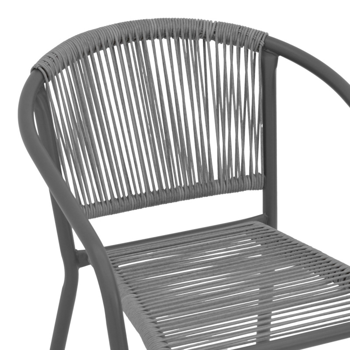 Πολυθρόνα Lindaria pakoworld στοιβαζόμενη μέταλλο-pe rattan σε ανθρακί απόχρωση 54x63x74εκ Πολυθρόνα Lindaria pakoworld στοιβαζόμενη μέταλλο-pe rattan σε ανθρακί απόχρωση 54x63x74εκ