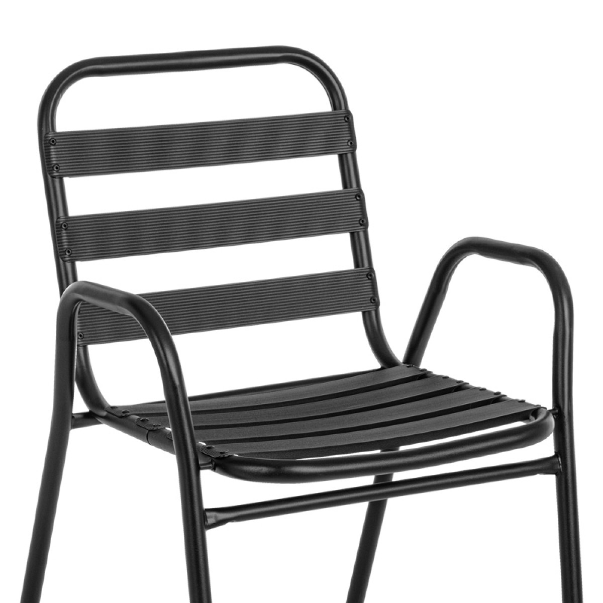 Τραπεζαρία Valor-Sussie pakoworld σετ 5τεμ μέταλλο μαύρο-γυαλί 110x60x70εκ