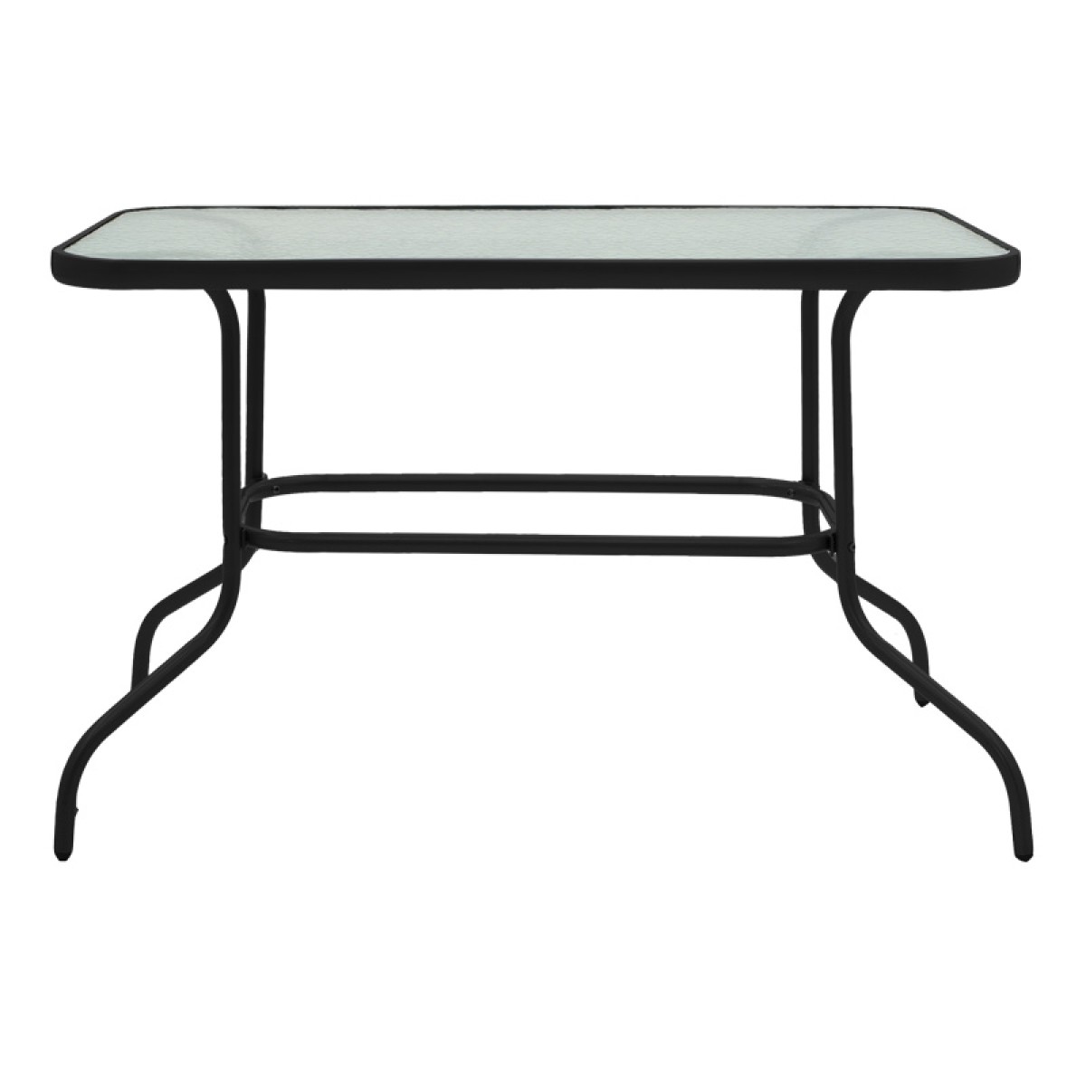 Τραπεζαρία Valor-Calan pakoworld σετ 5τεμ μέταλλο μαύρο-γυαλί-textilene μαύρο 110x60x70εκ