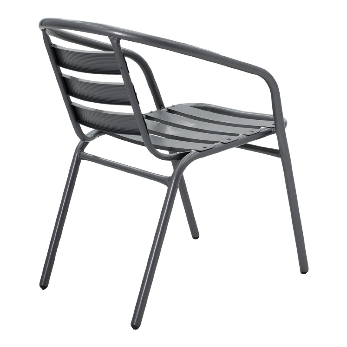 Τραπεζαρία Valor-Tade pakoworld σετ 5τεμ μέταλλο ανθρακί-γυαλί 110x60x70εκ