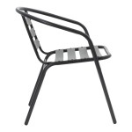 Τραπεζαρία Tade-Ensure pakoworld 5τεμ μέταλλο-γυαλί σε μαύρη απόχρωση 140x80x70εκ