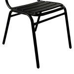 Τραπεζαρία Sussie-Ensure pakoworld 7τεμ μέταλλο-γυαλί σε μαύρη απόχρωση 140x80x70εκ