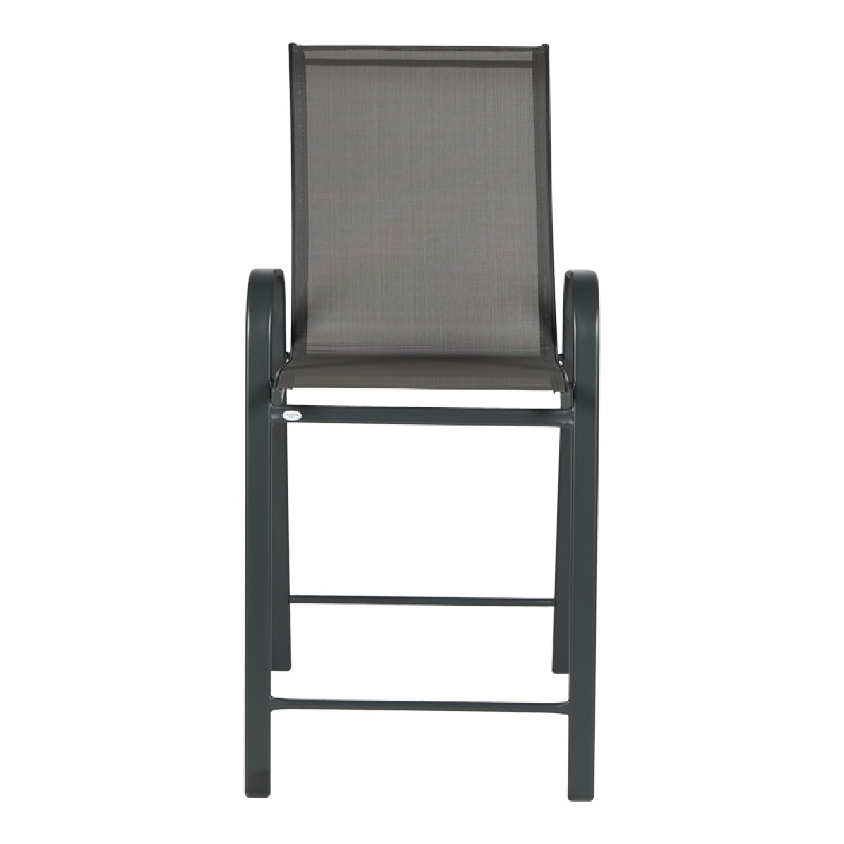 Σκαμπό μπαρ μεσαίου ύψους Calan pakoworld μέταλλο-textilene σε ανθρακί απόχρωση 55x70x114εκ