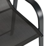 Σκαμπό μπαρ μεσαίου ύψους Calan pakoworld μέταλλο-textilene σε ανθρακί απόχρωση 55x70x114εκ