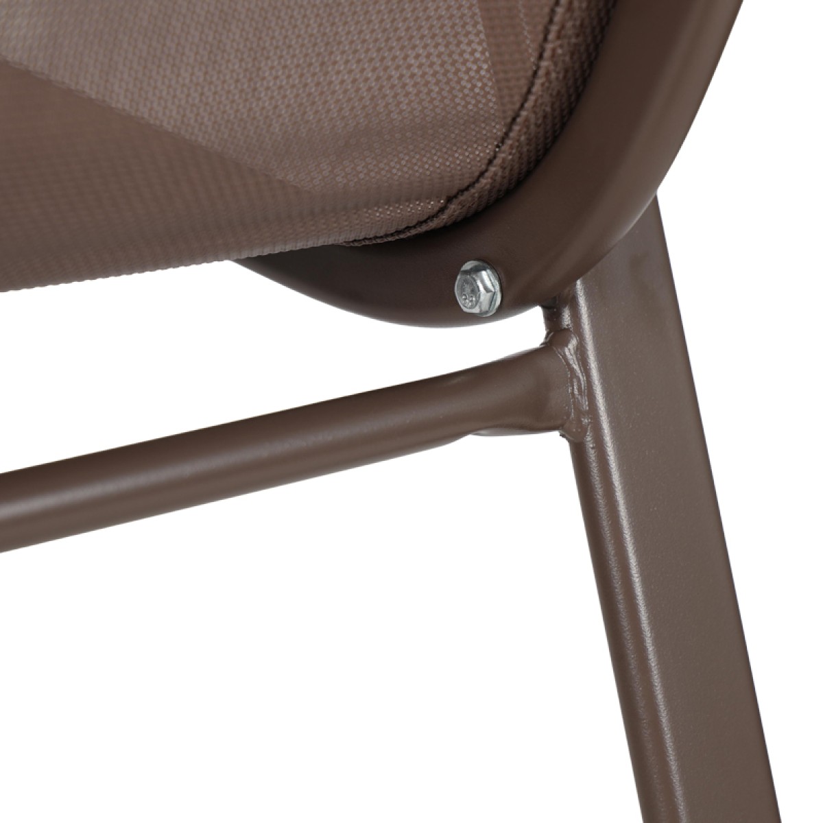 Σκαμπό μπαρ μεσαίου ύψους Calan pakoworld σκούρο καφέ μέταλλο-textilene σε καφέ απόχρωση 55x70x114εκ