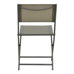 Καρέκλα Jeve pakoworld πτυσσόμενη μέταλλο-textilene σε ανθρακί απόχρωση 46x51x81εκ