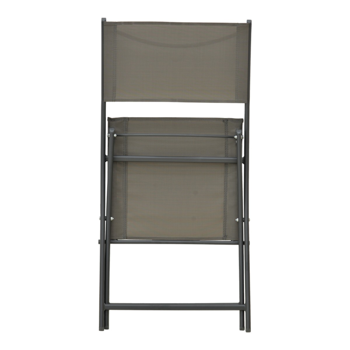 Καρέκλα Jeve pakoworld πτυσσόμενη μέταλλο-textilene σε ανθρακί απόχρωση 46x51x81εκ