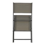 Καρέκλα Jeve pakoworld πτυσσόμενη μέταλλο-textilene σε ανθρακί απόχρωση 46x51x81εκ