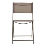 Καρέκλα Jeve pakoworld πτυσσόμενη σαμπανιζέ μέταλλο και textilene 46x51x81εκ