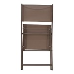 Καρέκλα Jeve pakoworld πτυσσόμενη σαμπανιζέ μέταλλο και textilene 46x51x81εκ