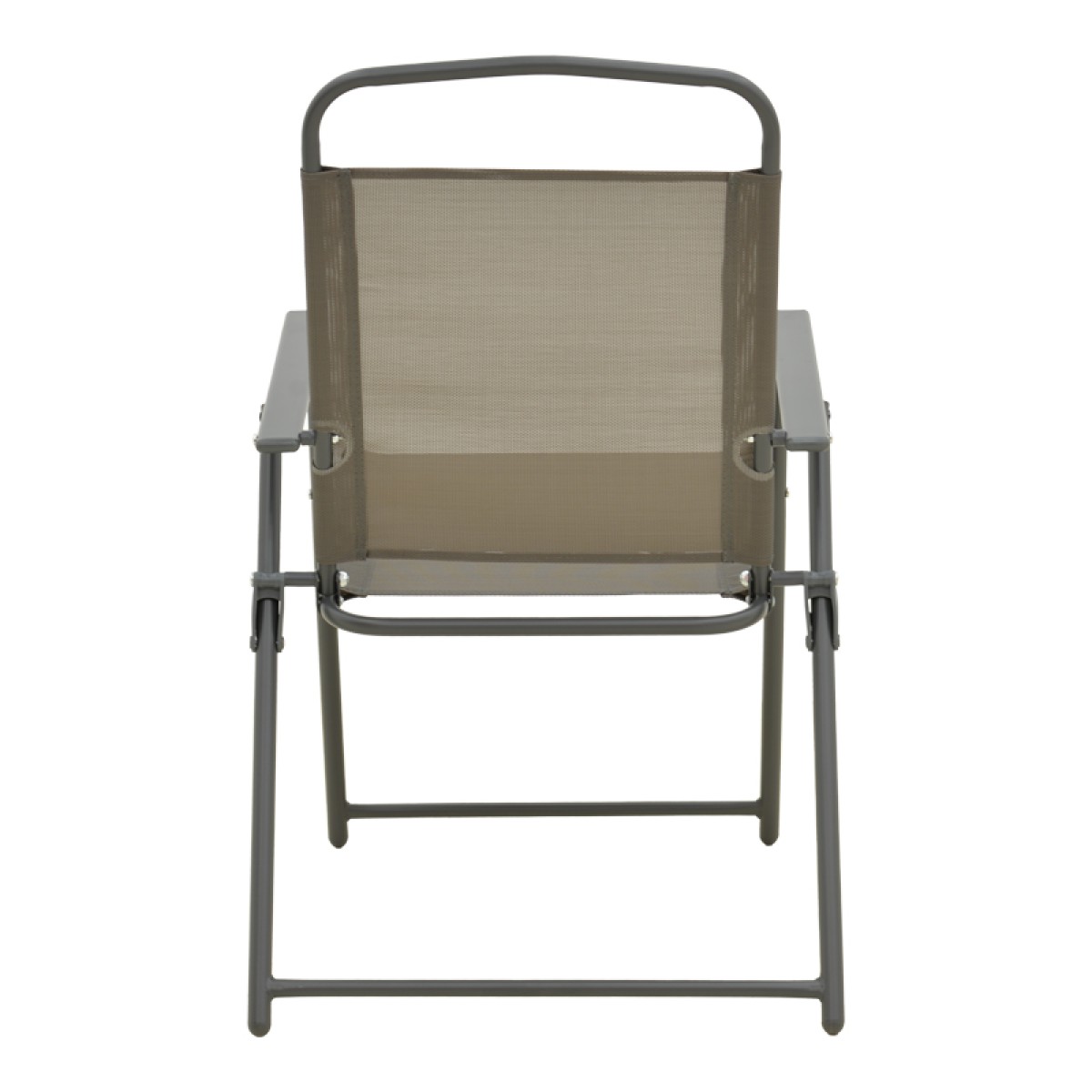 Καρέκλα πτυσσόμενη Vela pakoworld ανθρακί μέταλλο με σαμπανιζέ textilene 53x58x90εκ