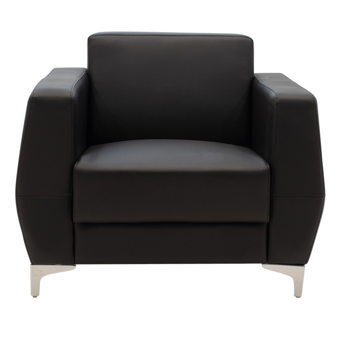Πολυθρόνα Dermis pakoworld inox-τεχνόδερμα μαύρο 88x75x75εκ Πολυθρόνα Dermis pakoworld inox-τεχνόδερμα μαύρο 88x75x75εκ