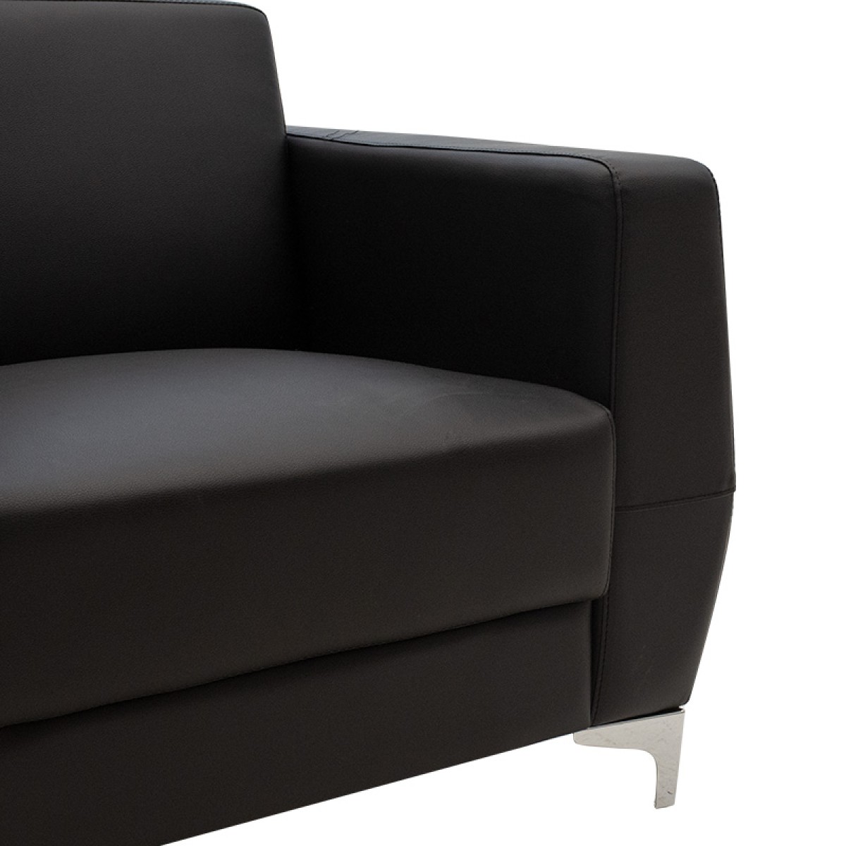 Πολυθρόνα Dermis pakoworld inox-τεχνόδερμα μαύρο 88x75x75εκ Πολυθρόνα Dermis pakoworld inox-τεχνόδερμα μαύρο 88x75x75εκ