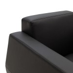 Πολυθρόνα Dermis pakoworld inox-τεχνόδερμα μαύρο 88x75x75εκ Πολυθρόνα Dermis pakoworld inox-τεχνόδερμα μαύρο 88x75x75εκ