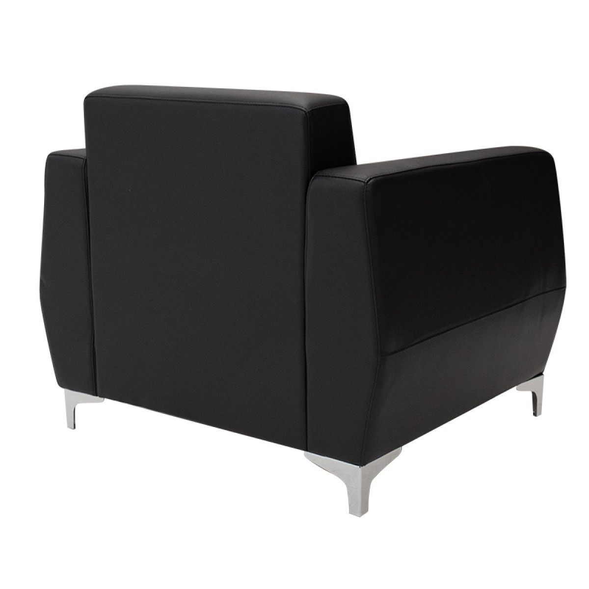 Πολυθρόνα Dermis pakoworld inox-τεχνόδερμα μαύρο 88x75x75εκ Πολυθρόνα Dermis pakoworld inox-τεχνόδερμα μαύρο 88x75x75εκ