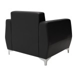 Πολυθρόνα Dermis pakoworld inox-τεχνόδερμα μαύρο 88x75x75εκ Πολυθρόνα Dermis pakoworld inox-τεχνόδερμα μαύρο 88x75x75εκ