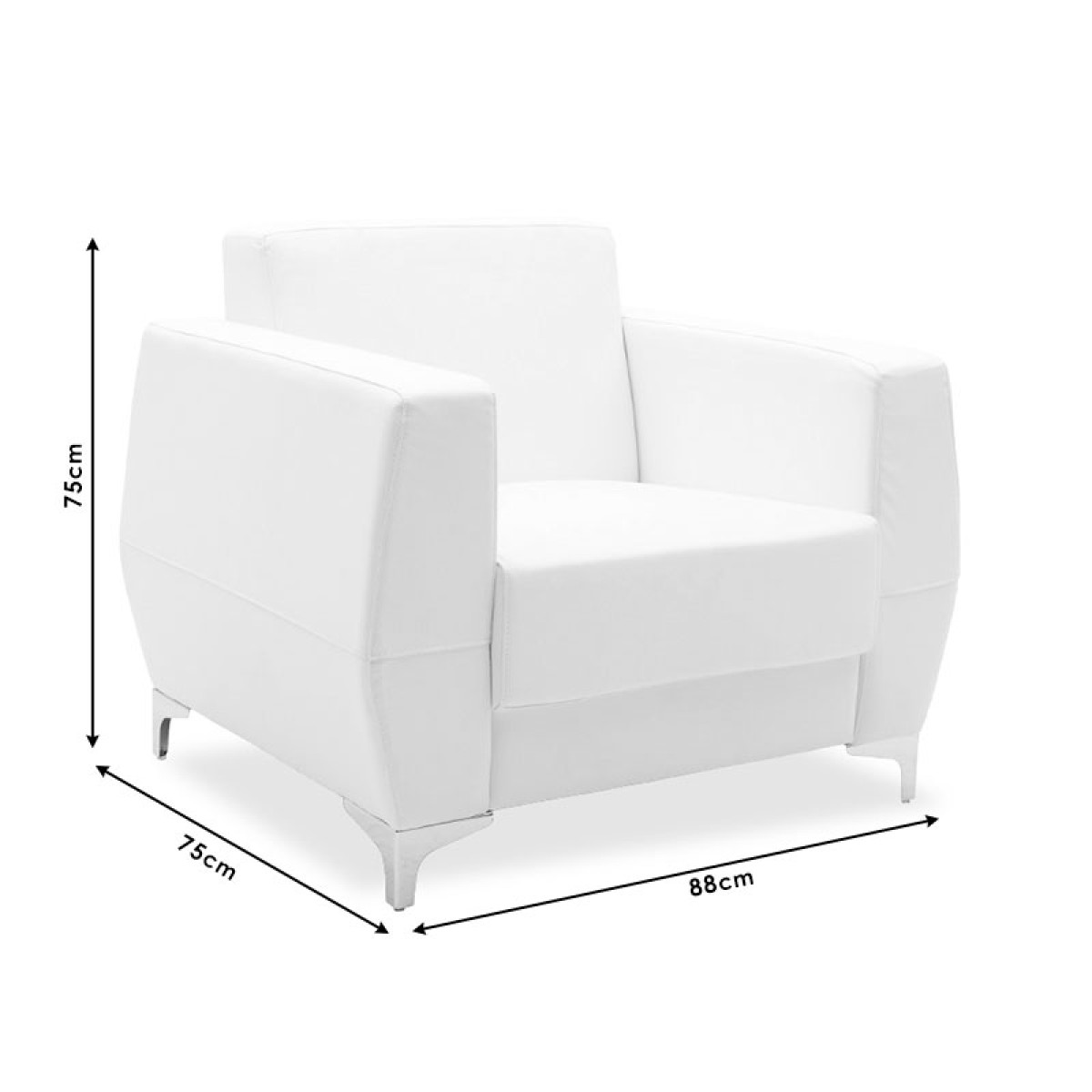 Πολυθρόνα Dermis pakoworld inox-τεχνόδερμα μαύρο 88x75x75εκ Πολυθρόνα Dermis pakoworld inox-τεχνόδερμα μαύρο 88x75x75εκ