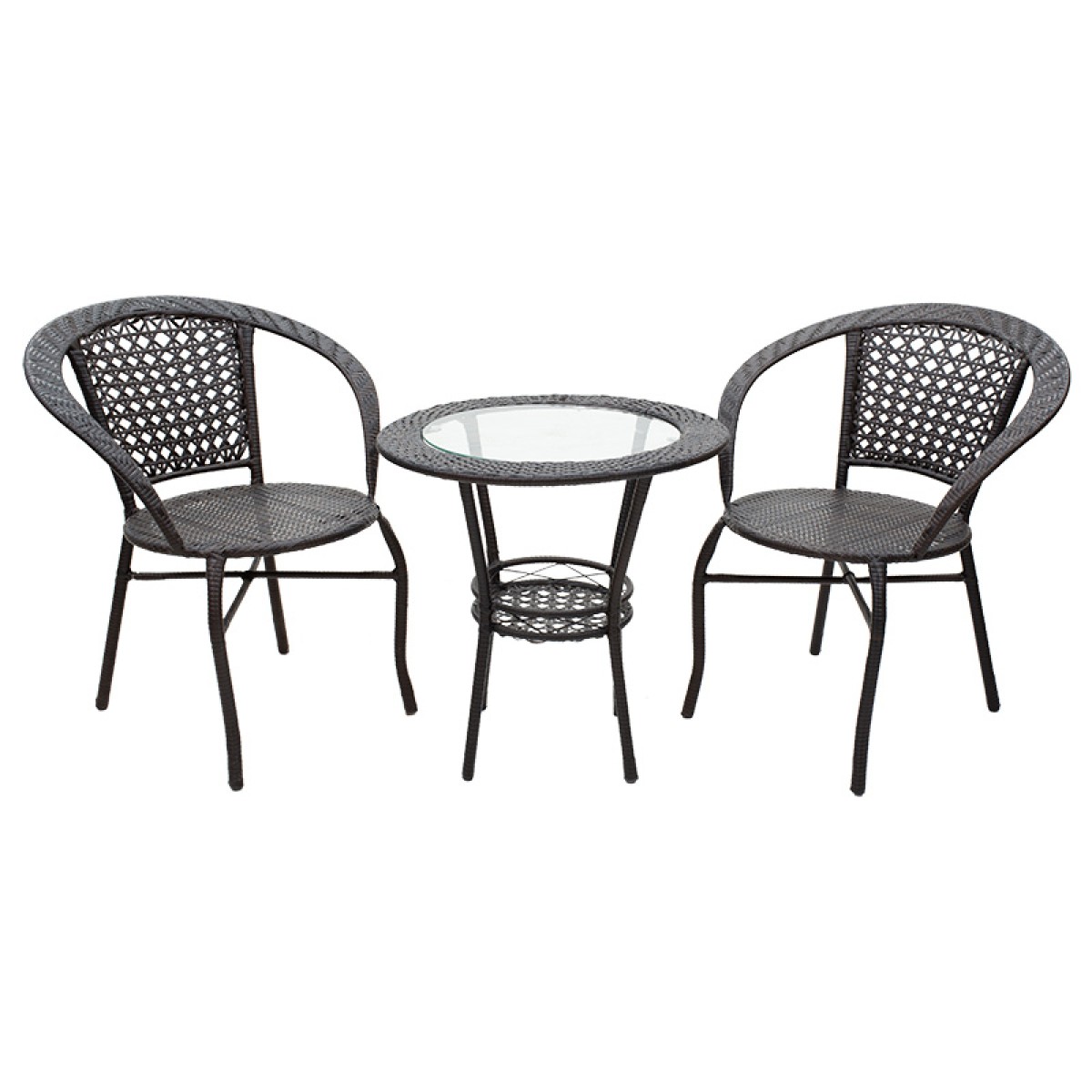 Σαλόνι Saylor pakoworld σετ 3τεμ μέταλλο-pe rattan καφέ Σαλόνι Saylor pakoworld σετ 3τεμ μέταλλο-pe rattan καφέ