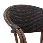 Πολυθρόνα Paula pakoworld μέταλλο-pe rattan καφέ Πολυθρόνα Paula pakoworld μέταλλο-pe rattan καφέ