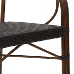 Πολυθρόνα Paula pakoworld μέταλλο-pe rattan καφέ Πολυθρόνα Paula pakoworld μέταλλο-pe rattan καφέ