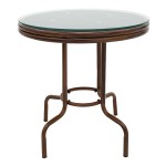 Τραπέζι Paula pakoworld μέταλλο-pe rattan καφέ Φ60x60εκ Τραπέζι Paula pakoworld μέταλλο-pe rattan καφέ Φ60x60εκ
