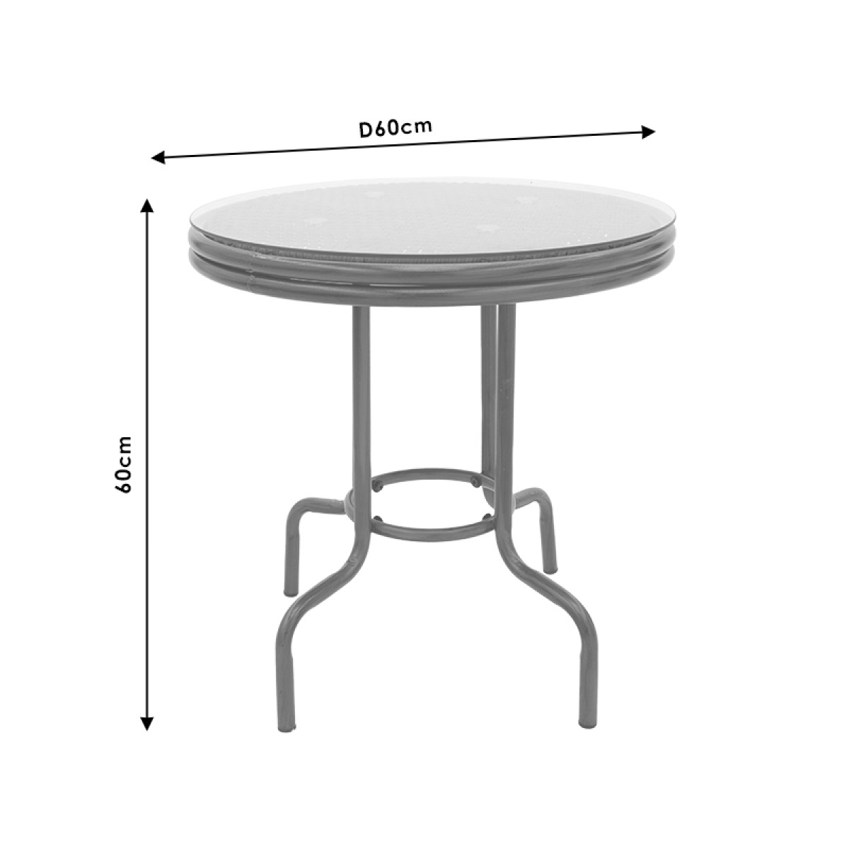 Τραπέζι Paula pakoworld μέταλλο-pe rattan καφέ Φ60x60εκ Τραπέζι Paula pakoworld μέταλλο-pe rattan καφέ Φ60x60εκ