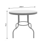 Τραπέζι Paula pakoworld μέταλλο-pe rattan καφέ Φ90x75εκ Τραπέζι Paula pakoworld μέταλλο-pe rattan καφέ Φ90x75εκ