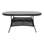Τραπέζι Cellin pakoworld μέταλλο-pe rattan καφέ 160x80x77εκ Τραπέζι Cellin pakoworld μέταλλο-pe rattan καφέ 160x80x77εκ