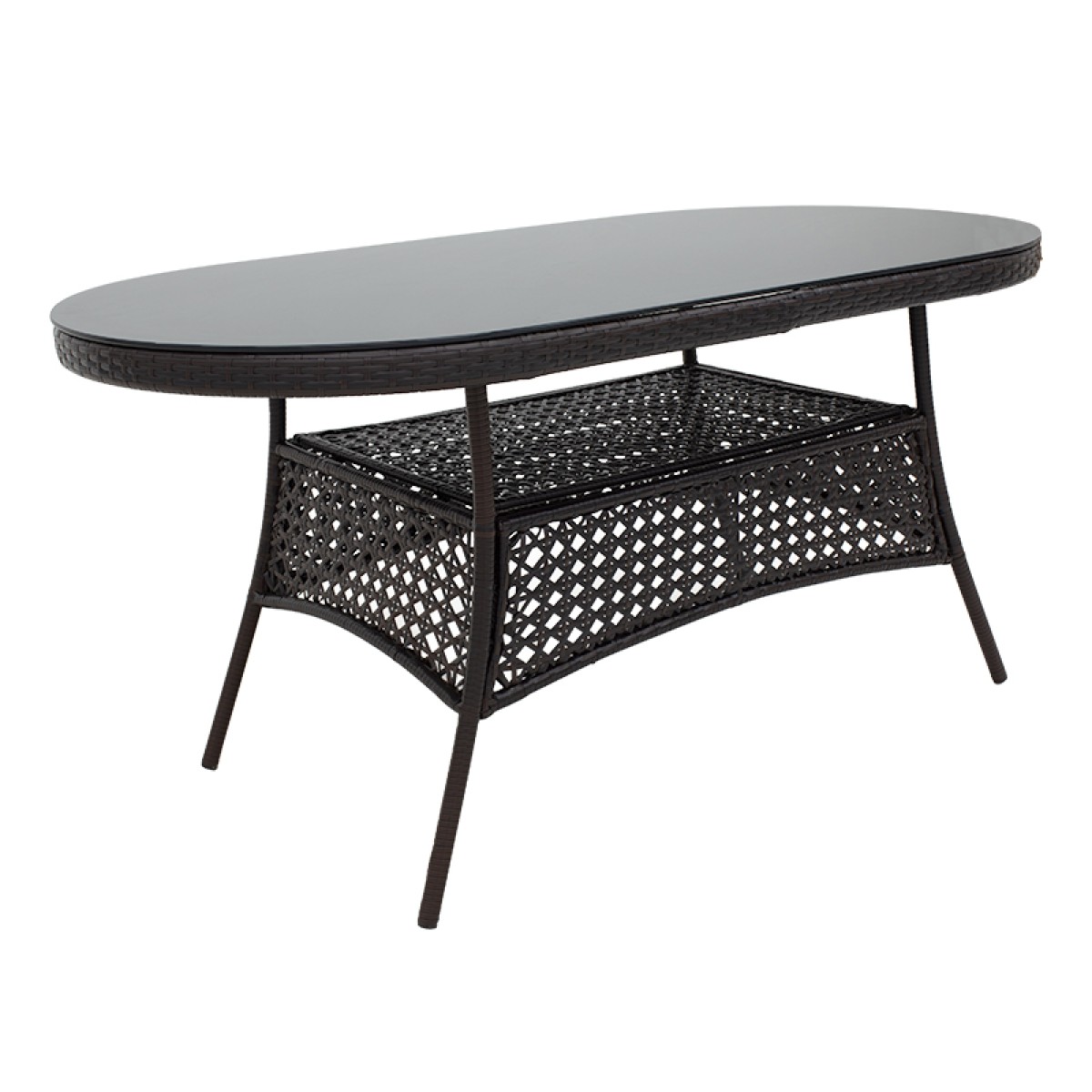 Τραπέζι Cellin pakoworld μέταλλο-pe rattan καφέ 160x80x77εκ Τραπέζι Cellin pakoworld μέταλλο-pe rattan καφέ 160x80x77εκ