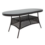 Τραπέζι Cellin pakoworld μέταλλο-pe rattan καφέ 160x80x77εκ Τραπέζι Cellin pakoworld μέταλλο-pe rattan καφέ 160x80x77εκ