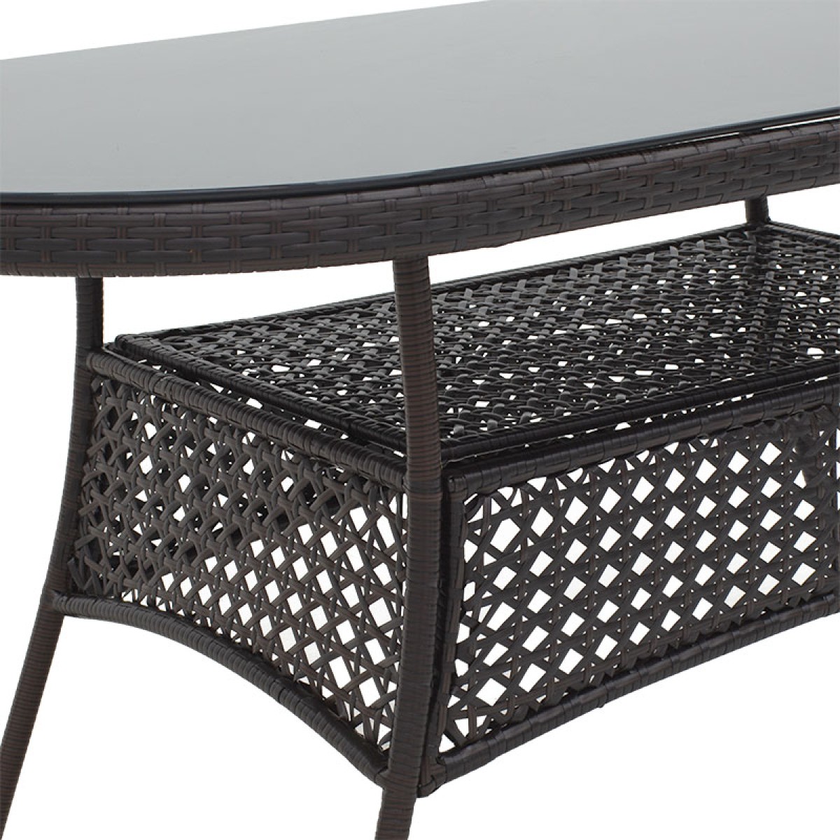 Τραπέζι Cellin pakoworld μέταλλο-pe rattan καφέ 160x80x77εκ Τραπέζι Cellin pakoworld μέταλλο-pe rattan καφέ 160x80x77εκ