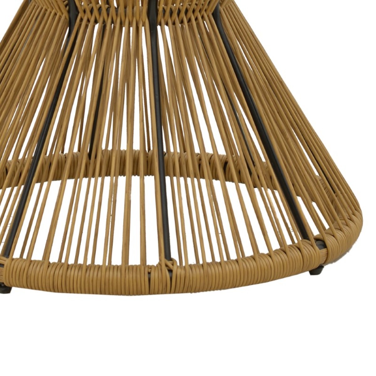 Τραπέζι Mabil pakoworld rattan φυσικό-γυαλί Φ50x55εκ Τραπέζι Mabil pakoworld rattan φυσικό-γυαλί Φ50x55εκ