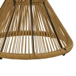 Τραπέζι Mabil pakoworld rattan φυσικό-γυαλί Φ50x55εκ Τραπέζι Mabil pakoworld rattan φυσικό-γυαλί Φ50x55εκ