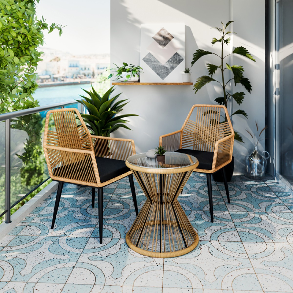 Πολυθρόνα Tanish pakoworld rattan φυσικό-πόδι μαύρο μέταλλο 58x58.5x87εκ Πολυθρόνα Tanish pakoworld rattan φυσικό-πόδι μαύρο μέταλλο 58x58.5x87εκ