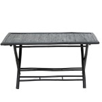 Τραπέζι Badou pakoworld πτυσσόμενο bamboo μαύρο 150x80x77εκ Τραπέζι Badou pakoworld πτυσσόμενο bamboo μαύρο 150x80x77εκ