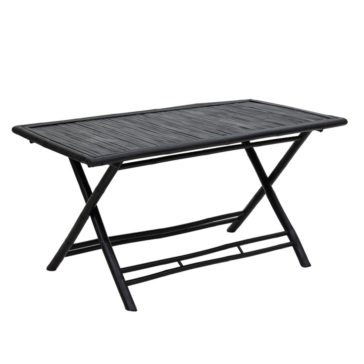 Τραπέζι Badou pakoworld πτυσσόμενο bamboo μαύρο 150x80x77εκ Τραπέζι Badou pakoworld πτυσσόμενο bamboo μαύρο 150x80x77εκ