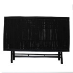 Τραπέζι Badou pakoworld πτυσσόμενο bamboo μαύρο 150x80x77εκ Τραπέζι Badou pakoworld πτυσσόμενο bamboo μαύρο 150x80x77εκ