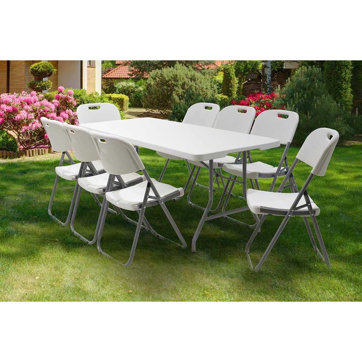 Τραπέζι catering Rodeo pakoworld πτυσσόμενο-βαλίτσα λευκό 183x76x74εκ Τραπέζι catering Rodeo pakoworld πτυσσόμενο-βαλίτσα λευκό 183x76x74εκ
