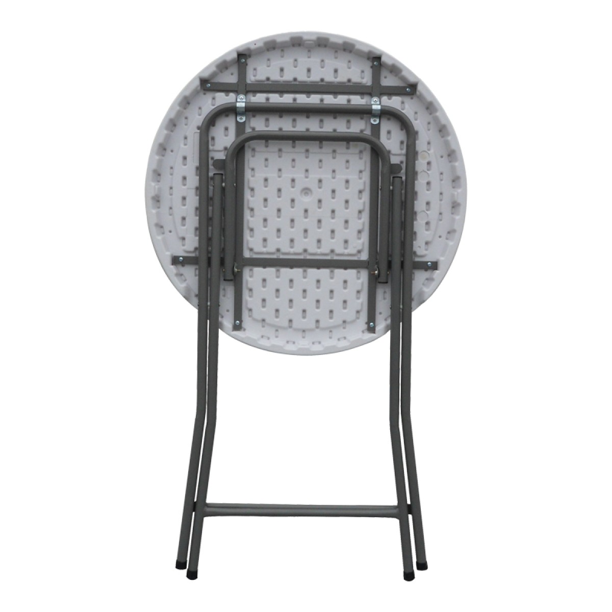 Τραπέζι μπαρ catering Event pakoworld πτυσσόμενο λευκό Φ81x110εκ