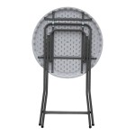 Τραπέζι μπαρ catering Event pakoworld πτυσσόμενο λευκό Φ81x110εκ