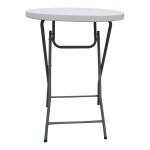 Τραπέζι μπαρ catering Event pakoworld πτυσσόμενο λευκό Φ81x110εκ