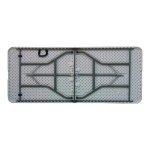 Τραπέζι catering-συνεδρίου Nedio pakoworld πτυσσόμενο-βαλίτσα λευκό μονοκόμματη επιφάνεια 180x70x74εκ