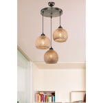 Φωτιστικό οροφής τρίφωτο PWL-1121 pakoworld Ε27 καφέ Φ40x75εκ Φωτιστικό οροφής τρίφωτο PWL-1121 pakoworld Ε27 καφέ Φ40x75εκ