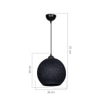 Φωτιστικό οροφής μονόφωτο Leshia pakoworld Ε27 γκρι Φ26x26εκ