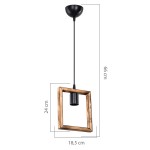 Φωτιστικό οροφής μονόφωτο Isolate pakoworld Ε27 καρυδί 18.5x3x24εκ Φωτιστικό οροφής μονόφωτο Isolate pakoworld Ε27 καρυδί 18.5x3x24εκ